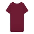 thumbnail image 3 of Ixbnca Robe pour Femme Grande Taille Col Rond Manches Courtes Robes T-Shirt Décontractées Amples Été Robe Courte, 3 of 5