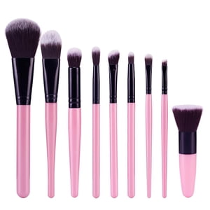 VONKY 9pcs Brosses de maquillage Professional Cosmetic Make Set Black Brosse Rose+ Up