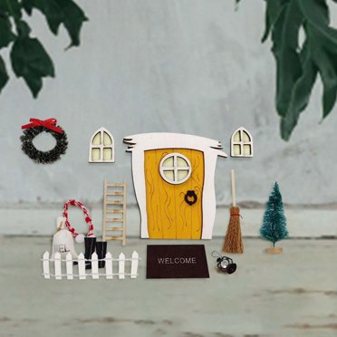 EGNMCR Mini Doll House Christmas Decoration Miniature Christmas Scene DOLLHOUSE Christmas Set Mini plaything Birthday Gifts for Kids