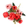 thumbnail image 2 of Abbracc Fleurs Artificielles Bouquet Roses Faux pour Arrangement de Valentine Décoration Rouge, 2 of 9