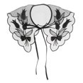 thumbnail image 2 of Esquirla Chiffon Floral Fake Collar Detachable - Black 02, as described, 2 of 8