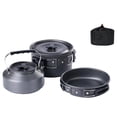 thumbnail image 3 of S SERENABLE 3Pcs Camping Cooking Set with Storage Bag for Fishing Outdoor Cooking Hiking Black, 3 of 9