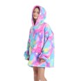 thumbnail image 4 of Faithtur Universal Warm Hooded Sweater Fashion Printing Mink Wool Home Clothes, 4 of 7
