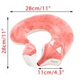 thumbnail image 3 of Roiihwy Cartoon Animal Neck Pillow Airplane, Soft U Shaped Neck Travel Pillows for Airplanes, Train, Car, Office, Contoured Eye Masks for Kids and Adults, 3 of 5