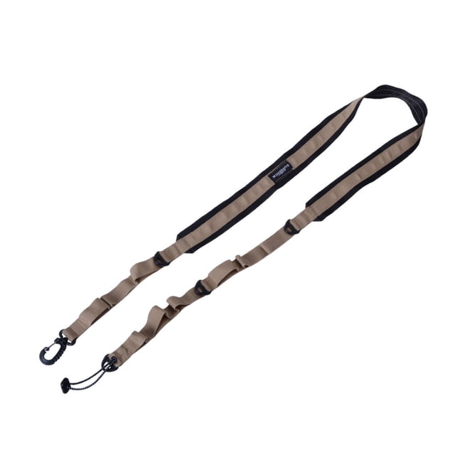 Tactical Shoulder Strap Rope Sling Belt Metal Buckle Fast Polyester Multiple Metal Release Multifunctional Removable Outdoor Hunting Hiking Light Coffee