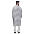 thumbnail image 3 of Atasi Ensemble Kurta Pyjama Long pour Hommes à Col Mandarin Imprimé Tenue Décontractée pour Garçons, 3 of 4