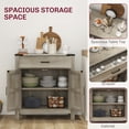 thumbnail image 4 of HOMCOM Buffet avec 1 Tiroir 1 Armoire de Rangement Buffet, Gris, 4 of 9