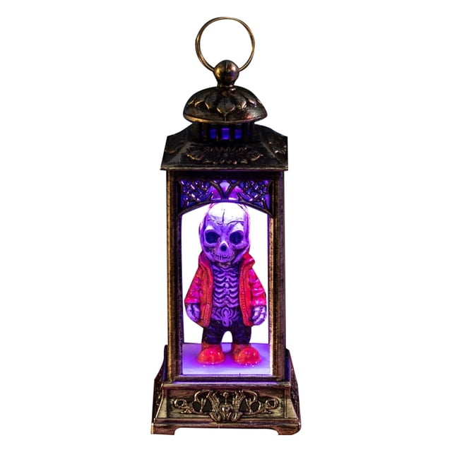 Halloween LED Skeleton Flameless Candle Light Battery Operated Spooky Decor for Party Bar Room Home Festival Use