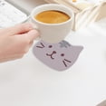 thumbnail image 3 of Coffee Cups Ceramic Cup Mat Fun Cat Mat Cat Shaped Ceramic Mat Anti Slip Thermal Mat Silicone Rubber Cup Mat Cat Enthusiast Table Coffee Table Restaurant Decoration, 3 of 6