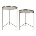 thumbnail image 3 of Kate and Laurel Ulani Modern Nesting Side Table, Set of 2, Silver, Sophisticated End Tables for Storage and Display, 3 of 9