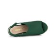 thumbnail image 4 of BLISSFUL STEP Chaussures pour Femmes Espadrilles à Plateforme Compensée à Bout Ouvert Sandales Slingback Vert Émeraude 8, 4 of 7