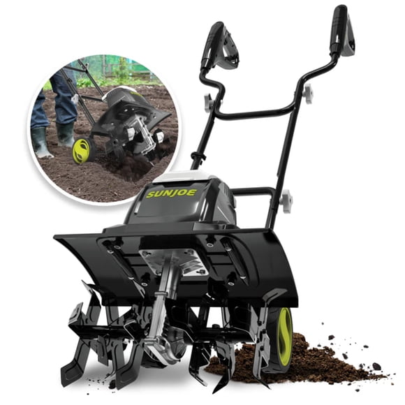 15.0-Amp 16-Inch Electric Tiller/Cultivator w/ 6-In Wheels