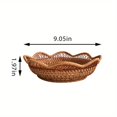 thumbnail image 2 of JUNWELL Panier de Rangement pour Fruits en Rotin Tressé Ajouré Panier de Rangement Plateau à Fruits en Dentelle pour Artisanat, 2 of 7