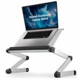 thumbnail image 2 of Uncaged Ergonomics WorkEZ Support pour Ordinateur Portable de Direction Ajustable pour Bureau, Support d'Ordinateur en Aluminium Pliable à Hauteur Réglable, Support Rafraîchissant pour Ordinateur Portable, Rehausseur pour Ordinateur Portable de Bureau, Argent, 2 of 4