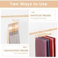 thumbnail image 3 of niziyue Pants Hangers Space Saving,Closet Hangers 5 Layers 2 Uses Multi Functional Pants Rack,Metal Heavy Duty Wardrobe Organizer Racks for Clothes Trousers Scarves Ties (2Pack Gold), 3 of 7