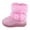 Pink, variant on Girls Boots Thick Sole Big Dress Shoes High Heels for Kids3 Non Warm Comfortable Winter Sugar Tall Girls Riding Snow Shoes for Girls Kids Booties for Girls Booties - Durable Solid Color