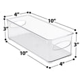 thumbnail image 4 of Sorbus Plastic Storage Bins Stackable Clear Pantry Organizer Box Bin Containers for Organizing Kitchen Fridge, Food, Snack Pantry Cabinet, Fruit, Vegetables, (Narrow - Pack of 6), 4 of 8