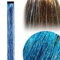 thumbnail image 5 of Jkkant 20 Inch Glitter Hair Tinsel, Clip In Synthetic Extensions Kit for Party & Festival Hair, 5 of 5