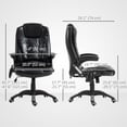 thumbnail image 3 of Vinsetto Massage Office Chair with 6-Point Vibration, Black, 3 of 10