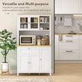 thumbnail image 4 of HOMCOM 71" Kitchen Pantry Storage Cabinet w/Adjustable Shelves Glass Door, 4 of 10