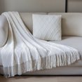 thumbnail image 4 of TopLLC Couverture Jetée, Couverture Jetée pour Canapé Couverture Douce Couverture Tricotée Couverture à Franges Couverture de Sofa Couverture de Sommeil 180x130cm Couverture Douce, 4 of 6