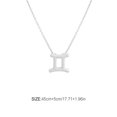 thumbnail image 4 of stanreset Constellation Thème Amitié Collier Créatif Confortable Ins Exquise Durable Résistant à la Rouille Léger Accessoire de Mode Gemini Argent, 4 of 6