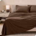 thumbnail image 2 of Bare Home Cozy Fleece Sheet Set - Extra Plush Polar Fleece - Deep Pocket - Full, Cocoa, 2 of 8