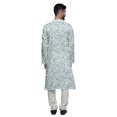 thumbnail image 3 of Atasi Kurta Pyjama de Designer pour Hommes Imprimé Style Angrakha Vêtements d'Été Décontractés, 3 of 5