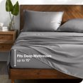 thumbnail image 3 of Bare Home TENCEL™ Sheet Set - Lyocell derived from Eucalyptus - Twin, Light Gray, 3 of 7