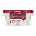 thumbnail image 1 of Rubbermaid TakeAlongs Food Storage Containers, 5-Cup Medium Bowl, Holiday Rhubarb Red, 3-Pack, 1 of 4