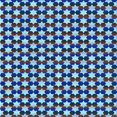 thumbnail image 1 of Ahgly Company Tapis d'Intérieur Lavable à la Machine, Carré, Transitionnel, Bleu, Tapis de Zone, 5 Pieds Carré, 1 of 7