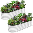 thumbnail image 3 of Yiwa Large Raised Garden Bed, 8x2x1 ft Outdoor Planter Box Kit with Galvanized Steel and Open Base Design, 3 of 8