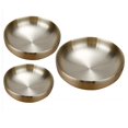 thumbnail image 3 of DOLITY Korean Stainless Steel Rice Bowl Dish Double Thicken Traditional bowl Gold Gold 19cm, 3 of 9