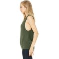 thumbnail image 2 of BELLA+CANVAS Débardeur Muscle Fluide pour Femmes, G, Vert Militaire, 2 of 3