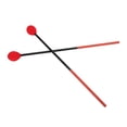thumbnail image 2 of Marimba Mallets, Comfortable Drum Sticks Hammer Glazed Appearance Strong Toughness  For Bass Percussions Instruments Red Head, 2 of 8