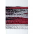 thumbnail image 4 of Waves Pattern Abstract Area Rug Carpet in Ivory Red Grey, 3x5 (2'7" x 4'11", 80cm x 150cm), 4 of 5