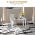 thumbnail image 4 of HOMCOM Dining Table Set Modern Kitchen Table and Chairs Set 5 Pieces, 4 of 10
