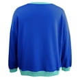 thumbnail image 3 of biudgviw Sweatshirts for Women Crew Neck Long Sleeve Oversized Pullover Tops Color Block Loose Fit Fall Clothings, 3 of 4