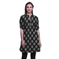 thumbnail image 1 of Bimba Kurti à Manches Retroussables pour Femmes, Col Mandarin Imprimé, Hauts de Kurti Courts, 1 of 6