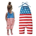 thumbnail image 1 of EGNMCR Girls' Jumpsuits & Rompers Girls Children's Summer Independence Day Romper Sling Sleeveless Backless Short Jumpsuit Kid Rompers, 1 of 9