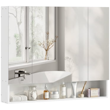 kleankin Armoire à Pharmacie de Salle de Bain Murale avec Miroir