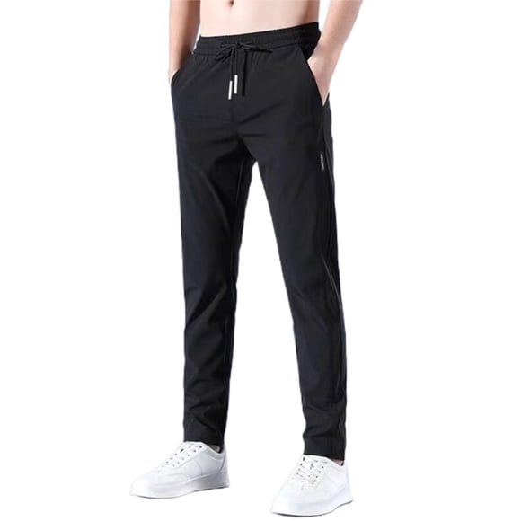 Pantalon pour Hommes Mode Séchage Rapide Glacé Frais Respirant Course Pantalon de Survêtement à Cordon avec Poches Pantalon pour Hommes