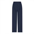 thumbnail image 5 of AherBiu Pantalon Droit Taille Haute pour Femmes, Coton Lin, Large, 5 of 5