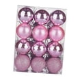 thumbnail image 3 of 24Pcs Christmas Balls Christmas Tree Hanging Balls for Wedding Party Holiday Pink, 3 of 8