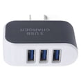 thumbnail image 1 of Universal Candy Color 3 USB Multi-Port Wall Charger US Plug Wall Adapter Cube Block AC 110-220V 5V, 1 of 6