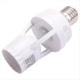 thumbnail image 3 of 3PCS AC 110-220V 360° Pir Induction Motion Sensor IR Infrared Human E27 Plug Socket Switch Base Led Bulb Lamp Holder,3 * Infrared motion sensor holder,White, 3 of 10