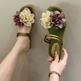 thumbnail image 3 of Sandales pour Femmes à Fleurs Pantoufles Plates Haut de Gamme Chic, 3 of 6