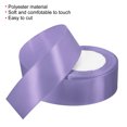 thumbnail image 3 of Unique Bargains 1.5 Inch Wide 24 Yards Satin Ribbon, 2 Pack Double Face Solid Crafts Roll for Party Home DIY Wrapping Decoration, Light Purple, 3 of 6