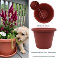 thumbnail image 3 of HC Companies 24-Inch Indoor Outdoor Plastic Round Classic Pot, Clay, 3 of 7