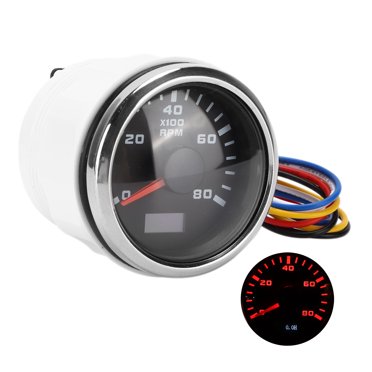 Auto Tachometer Gauge,52mm Marine Pointer Tachometer Tachometer Gauge Boat Tachometer Gauge Optimal Efficiency